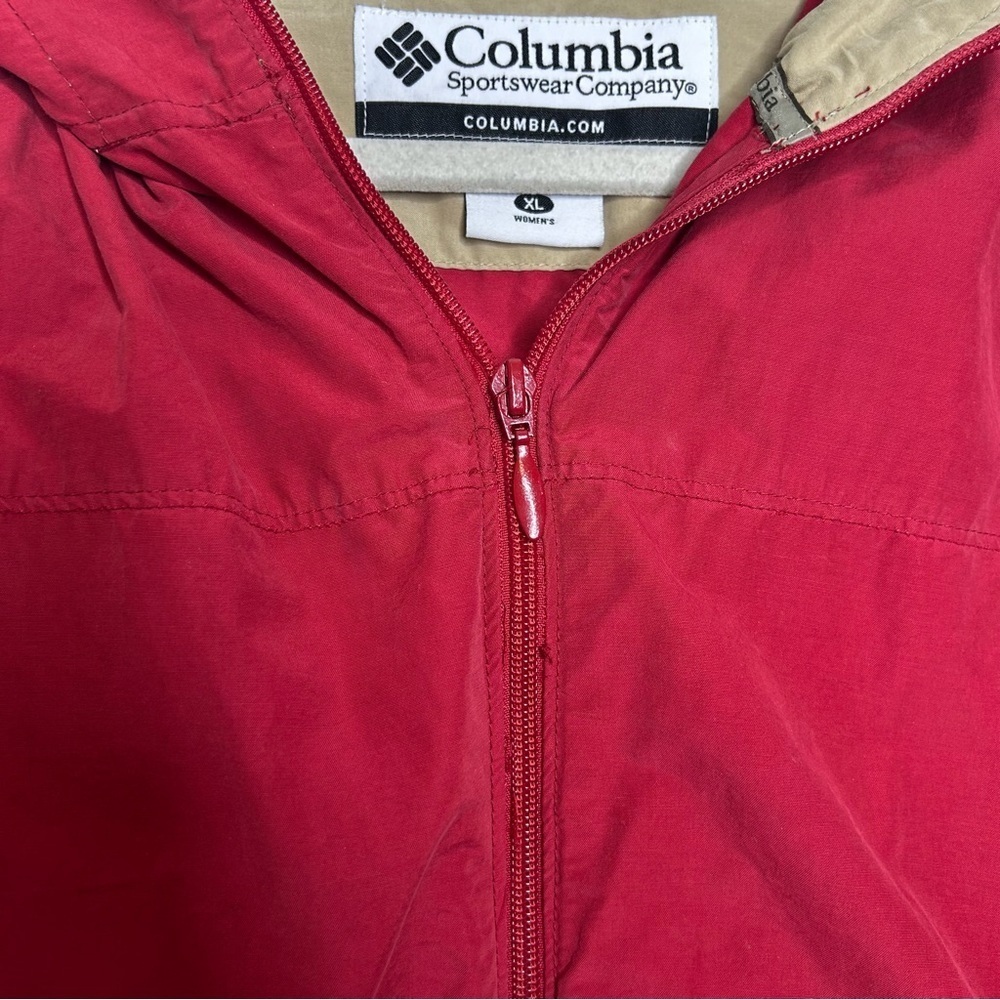 Vintage Columbia Sportswear Red Zip-Up Hooded Jacket – Women’s XL - Picture 5 of 7